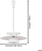 EGLO Brenda - Hanglamp - 1 Lichts - Ø430mm - Wit Chroom - IP65 Spuitwaterdicht