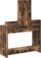vidaXL - Kaptafel - met - Lades - Gerookt - Eiken - 100x41x140 - cm