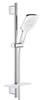 GROHE Vitalio SmartActive 130 Cube Glijstangset - QuickFix - 3 straalsoorten - chroom - 26596000