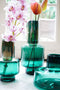 Ter Steege Vaas Glas-Mondgeblazen Groen D 23 cm H 54 cm