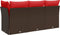 vidaXL - Tuinbank - met - kussens - 3-zits - poly - rattan - bruin