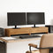 vidaXL - Monitorstandaard - met - lades - 100x27x15 - cm - hout - artisanaal - eiken