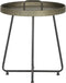 Light & Living Bijzettafel Farso - Zilver - Ø45cm - Industrieel,Oosters