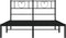 vidaXL - Bedframe - met - hoofdbord - metaal - zwart - 160x200 - cm
