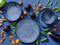 Palmer Bord Lester 27 cm Blauw Zwart Stoneware 2 stuks