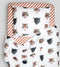 Studio Ditte Hoeslaken Strepen 90x200cm - Roestbruin