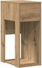 vidaXL - Computertorenstandaard - met - lade - 30x44x74 - cm - artisanaal - eiken