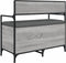 vidaXL - Opbergbankje - 85,5x42x73,5 - cm - bewerkt - hout - grijs - sonoma