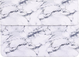 Laptophoes 12 Inch MS – Geschikt voor MacBook 12 inch 2015-2017 - Hoes – Wit Marmer