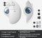Logitech M575 - Draadloze Trackball - Ergonomisch ontwerp - Wit