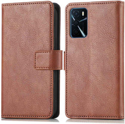 iMoshion Hoesje Geschikt voor Oppo A54s / A16s / A16 Hoesje Met Pasjeshouder - iMoshion Luxe Bookcase - Bruin