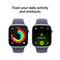 Apple Watch Series 11 - Smartwatch - GPS + Cellular - 46mm Aluminium Sportbandje S/M Zilver (Paars)