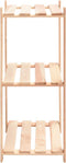 vidaXL - Opbergrekken - 3-laags - 2 - st - 60x38x90 - cm - massief - grenenhout - 150 - kg