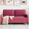 vidaXL - Tweezitsbank - 140 - cm - fluweel - wijnrood