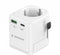 Gembird Universele Reisadapter - 20W - Geaard - Wit