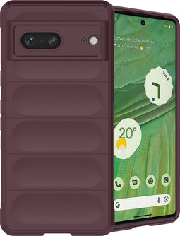 iMoshion Hoesje Geschikt voor Google Pixel 7 Hoesje Siliconen - iMoshion EasyGrip Backcover - Aubergine