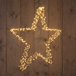 Anna's Collection - Metal 56 cmx7 cm 3D Star Black With 540Led Clas...