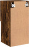 vidaXL - Tv-meubelen - 2 - st - LED-verlichting - 30,5x30x60 - cm - gerookt - eiken