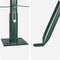 vidaXL - Hekpalen - met - Basisplaten - 7 - stuks - Ø32mm - 83,5cm - Gegalvaniseerd - Staal