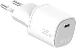Celly UPTC1USBC25WWH - Oplader - 25W USB Type-C - Wit