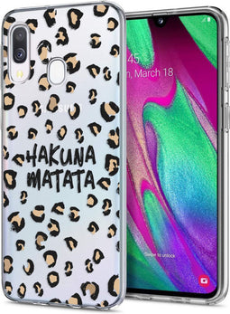 iMoshion Hoesje Geschikt voor Samsung Galaxy A20e Hoesje Siliconen - iMoshion Design hoesje - Bruin / Zwart / Transparant / Hakuna Matata