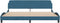 vidaXL - Bedframe - met - hoofdeinde - fluweel - blauw - 200x200 - cm