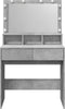 vidaXL - Kaptafel - met - LED - 80x41x134,5 - cm - betongrijs