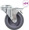 vidaXL - 24 - st - Zwenkwielen - met - boutgaten - 75 - mm