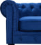 CHESTERFIELD - Woonkamerset - Marineblauw - Fluweel