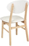 AMERY - Eetkamerstoel set van 2 - Lichthout/Crème - Rubberhout