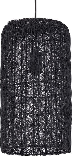 PTMD Idris Black Iron Hanging Lamp Long Wired Cilinder