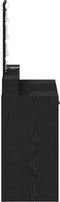 vidaXL - Zwarte - Eiken - Kaptafel - met - LED - Verlichting - - - 79x41x140 - cm
