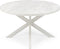 Stalux Ronde eettafel 'Daan' 120cm, kleur wit / wit marmer