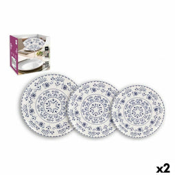 Serviesset Inde Blur Keramiek (2 Stuks) (12 pcs)