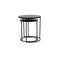 Light & Living Bijzettafel S/2 Ø40x45+Ø50x52 cm TABUN glas antiek-mat zwart