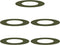 vidaXL - Plateau - Boomring - 5 - stuks - Olijfgroen - Ø40/70 - cm - Staal