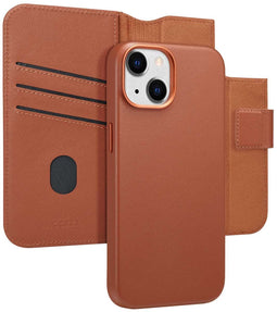 Accezz iPhone 14 - Leather Bookcase 2-in-1 voor MagSafe - Sienna Brown