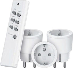 KlikAanKlikUit Startset - Draadloze schakelaars met afstandsbediening - Geschikt voor België (3 stuks)