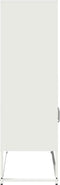 vidaXL - Hoge - kast - 68x39x123 - cm - staal - wit