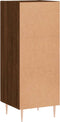 vidaXL - Dressoir - 34,5x34x90 - cm - bewerkt - hout - bruin - eikenkleur