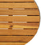 Tuinbijzettafel trommelvormig poly rattan en massief hout grijs
