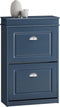 SoBuy FSR78-B - Schoenenkast - 2 kleppen 4 planken - Blauw 54x82x24cm