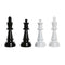 Decoratieve figuren DKD Home Decor Zwart Wit Hars Schaakstukken Modern (11 x 11 x 27,5 cm) (4 Stuks)