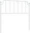 vidaXL - Hoofdbord - 107 - cm - metaal - wit