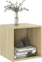 vidaXL - Wandkasten - 4 - st - 37x37x37 - cm - bewerkt - hout - sonoma - eikenkleurig
