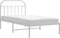 vidaXL - Bedframe - met - hoofdbord - metaal - wit - 107x203 - cm