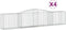 vidaXL - Schanskorven - 4 - st - gewelfd - 400x50x80/100 - cm - gegalvaniseerd - ijzer