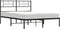 vidaXL - Bedframe - met - hoofdbord - metaal - zwart - 160x200 - cm