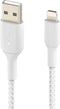 Belkin BOOST↑CHARGE - Gevlochten Lightning naar USB-A Kabel - MFi-gecertificeerd - 1 Meter - Wit