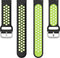 Siliconen Sport Air Bandje Geschikt voor Samsung Galaxy Watch 5 / Pro / 4 / 3 / Active 2 - Zwart / Groen